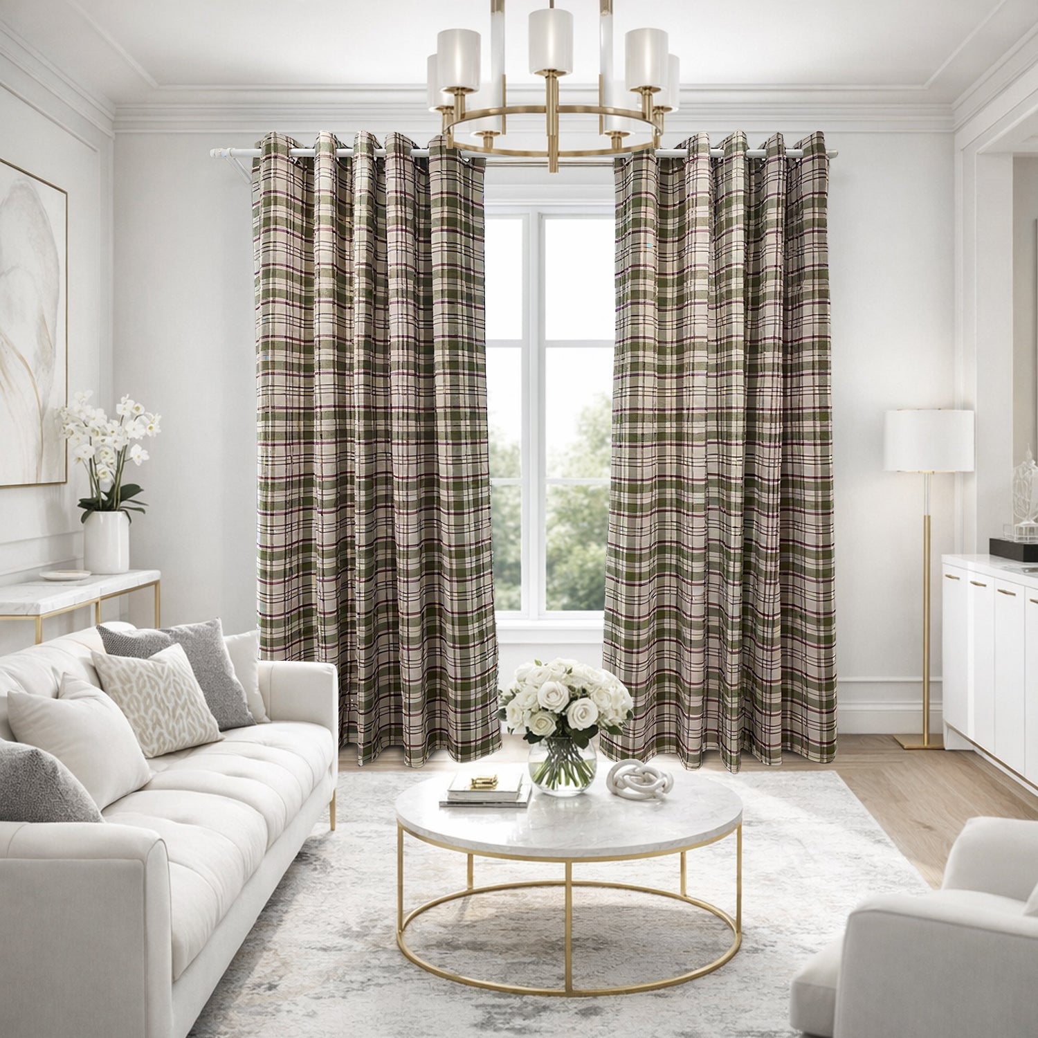 Woven Check Blackout Curtains | 2 Colours