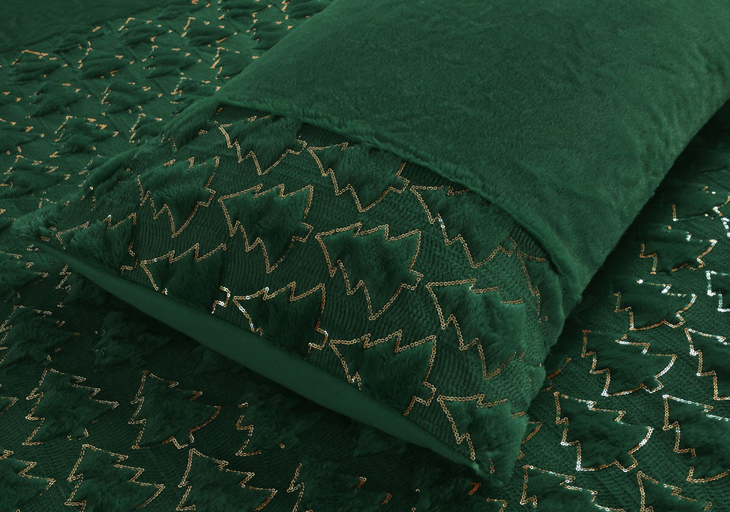 Christmas Tree Teddy Fleece Duvet Cover Set | 3 Colours