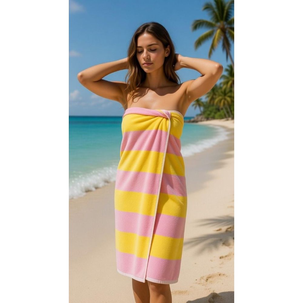 Clashing Stripe Beach Towel | 3 Colours | 152CM × 71CM