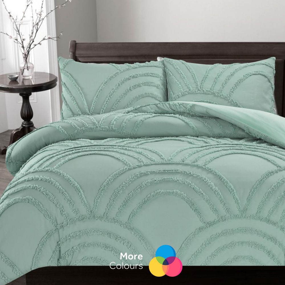 Zara Tufted Chevron Duvet Cover Set | 3 Colours