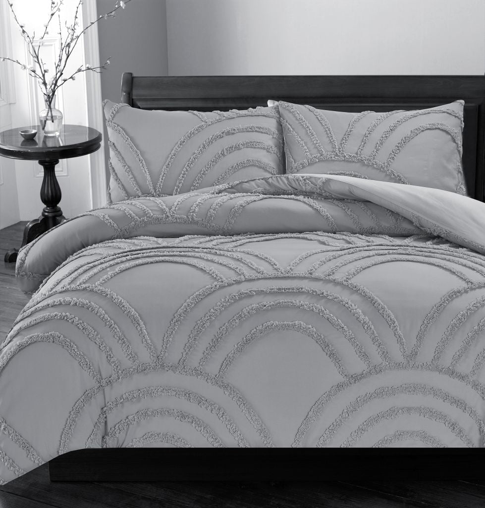 Zara Tufted Chevron Duvet Cover Set | 3 Colours