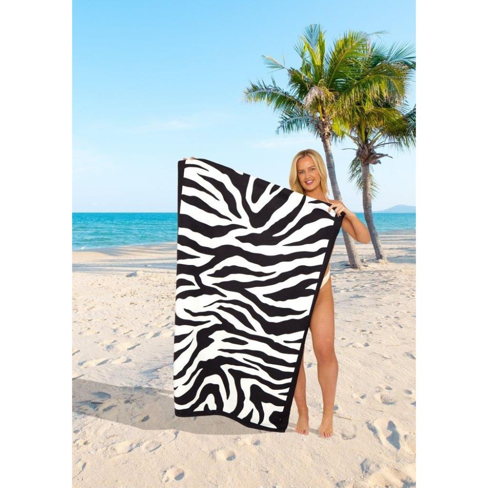 Zebra Skin Sand Free Beach Towel | 180CM × 100CM