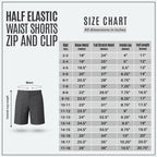 Grey Half Elastic Zip & Clip Boys School Shorts