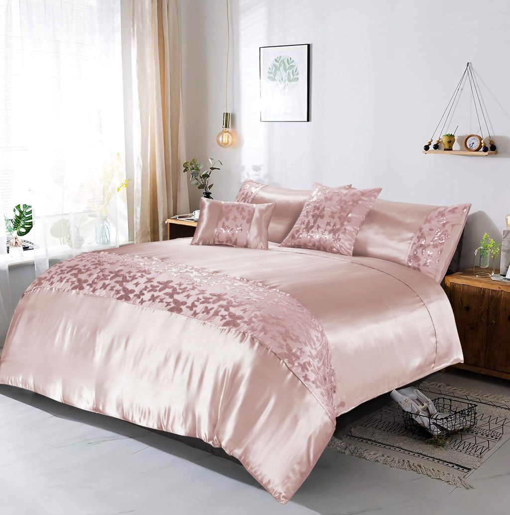 Aisha Embroidered Duvet Cover Set  | 2 Colours