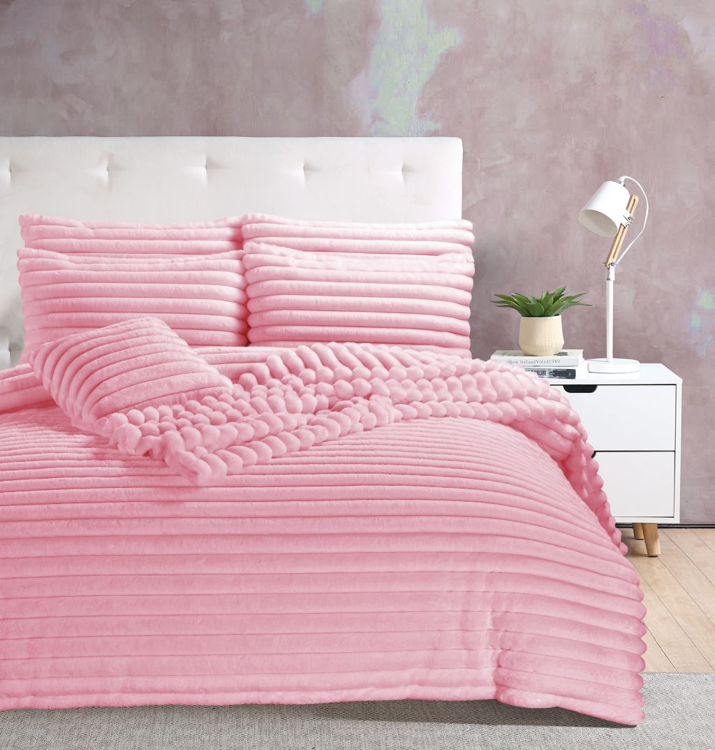 Big Cord Teddy Fleece Duvet Cover Set | 4 Colours