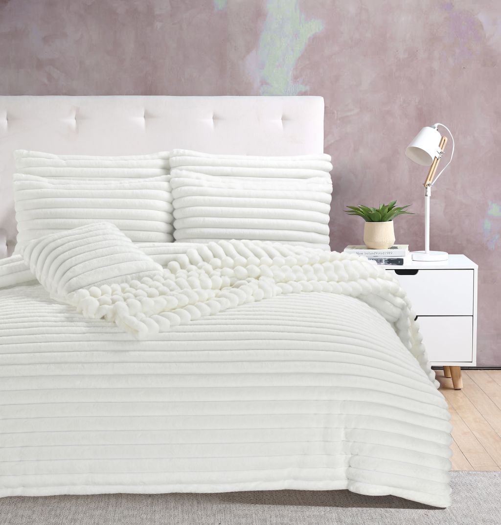 Big Cord Teddy Fleece Duvet Cover Set | 4 Colours