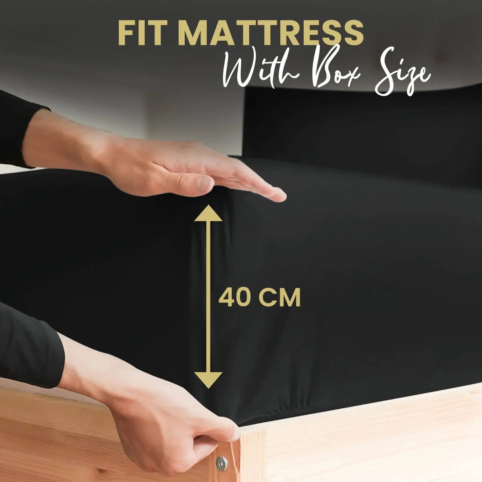 Pc deep pocket fitted sheets Black