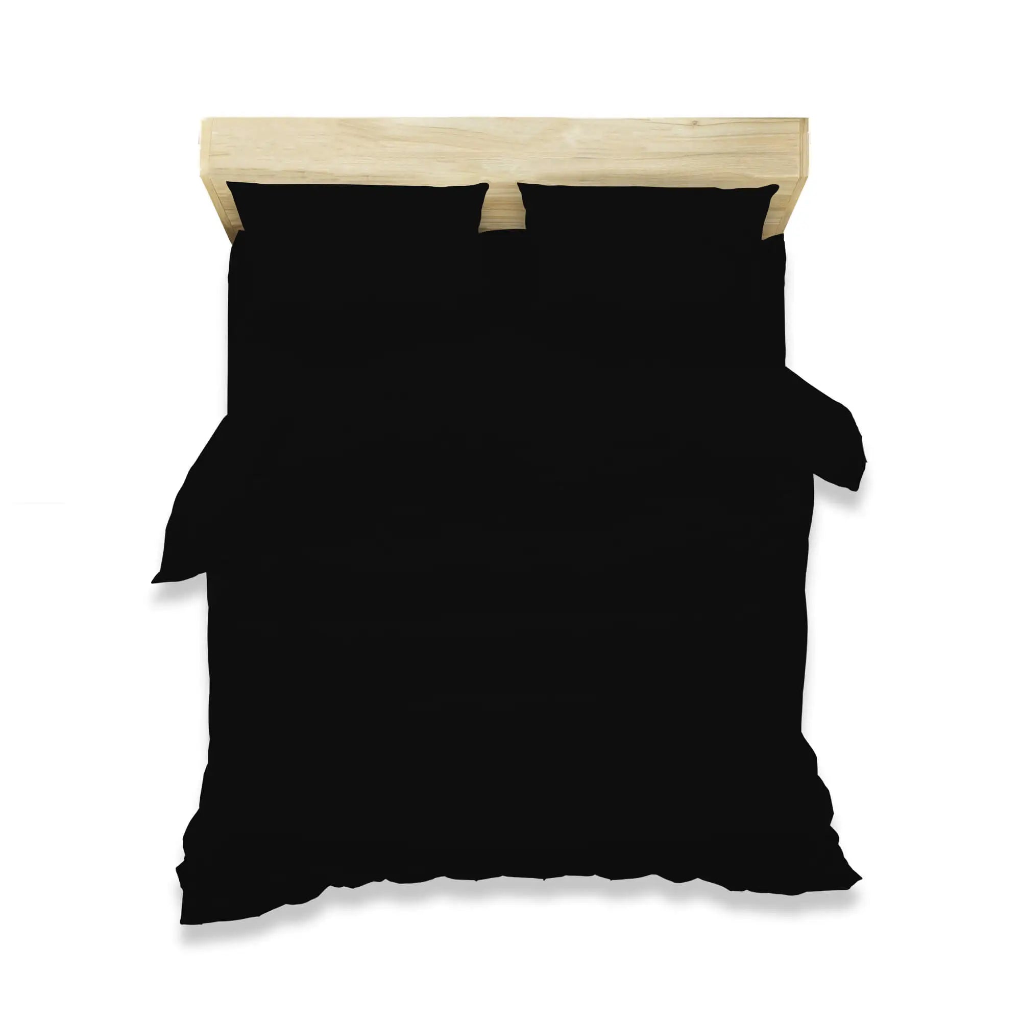 duvet cover set polycotton black