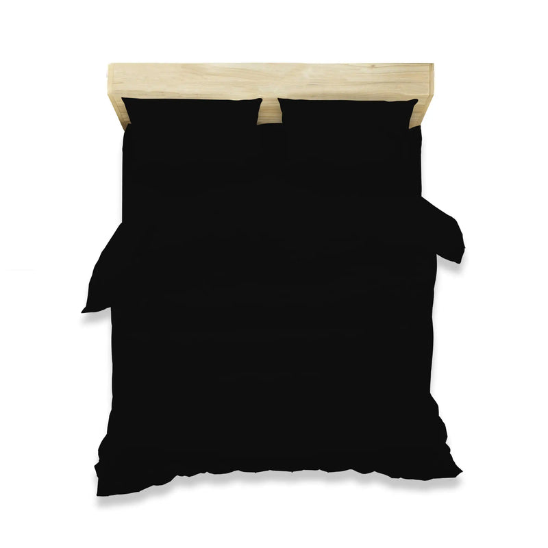 duvet cover set polycotton black