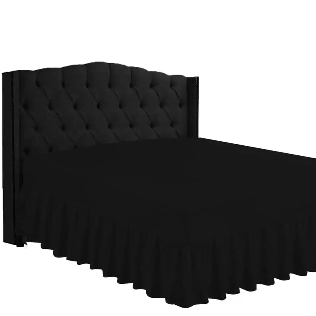 easy iron pc valance sheets black