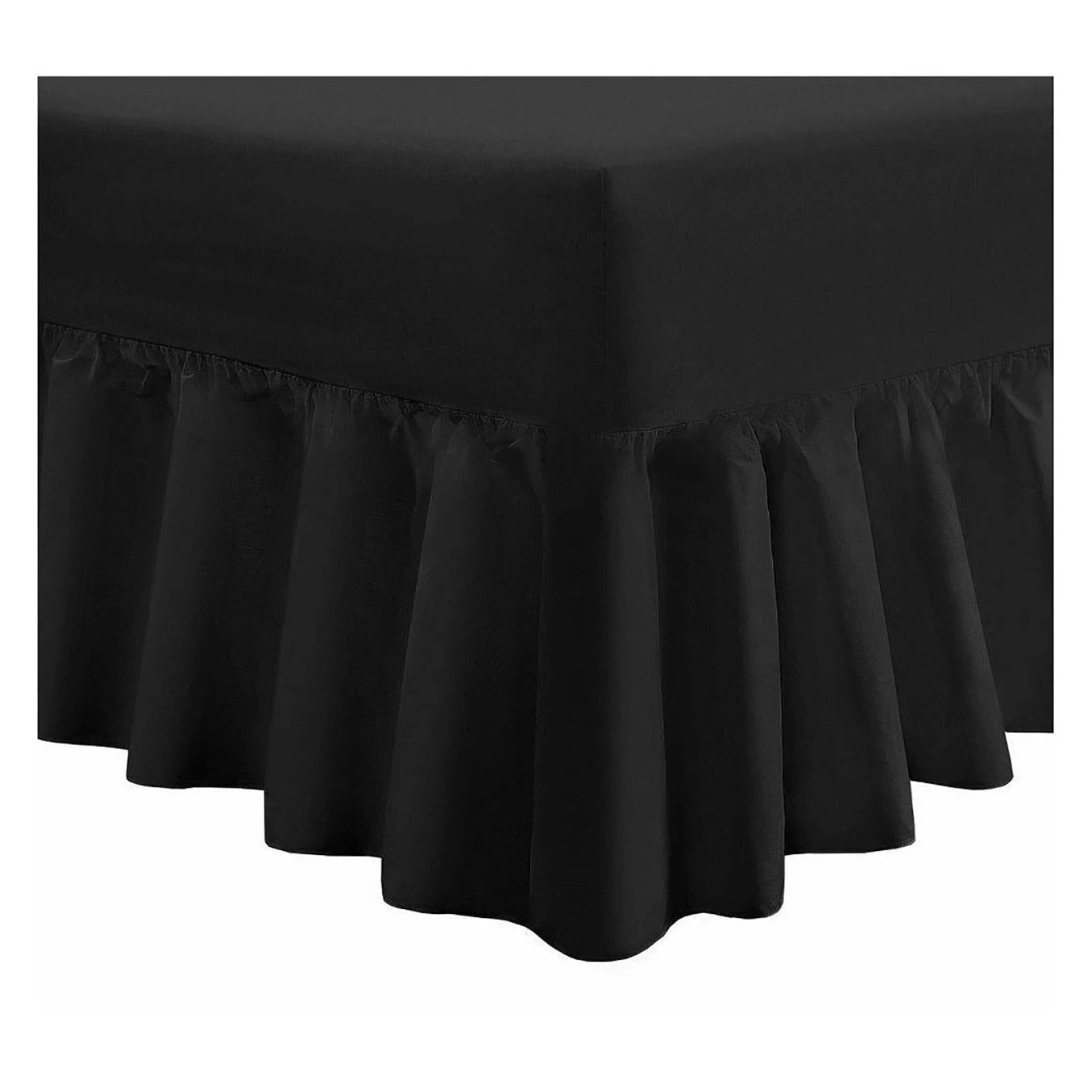 easy care valance sheets black