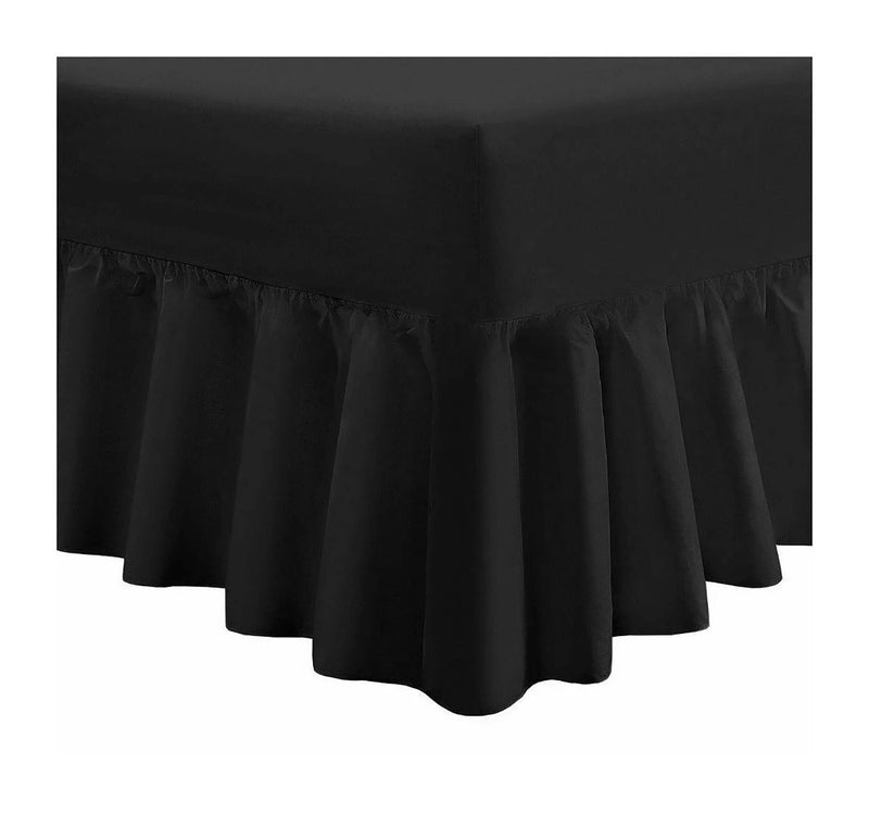 easy care valance sheets black