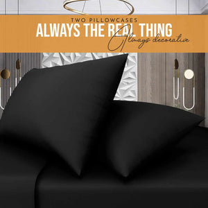 easy iron poly cotton pillow cases black