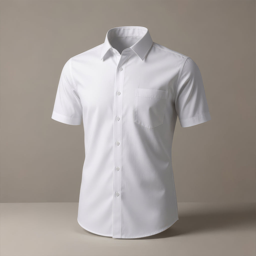 Boys White School Shirt Short Sleeve