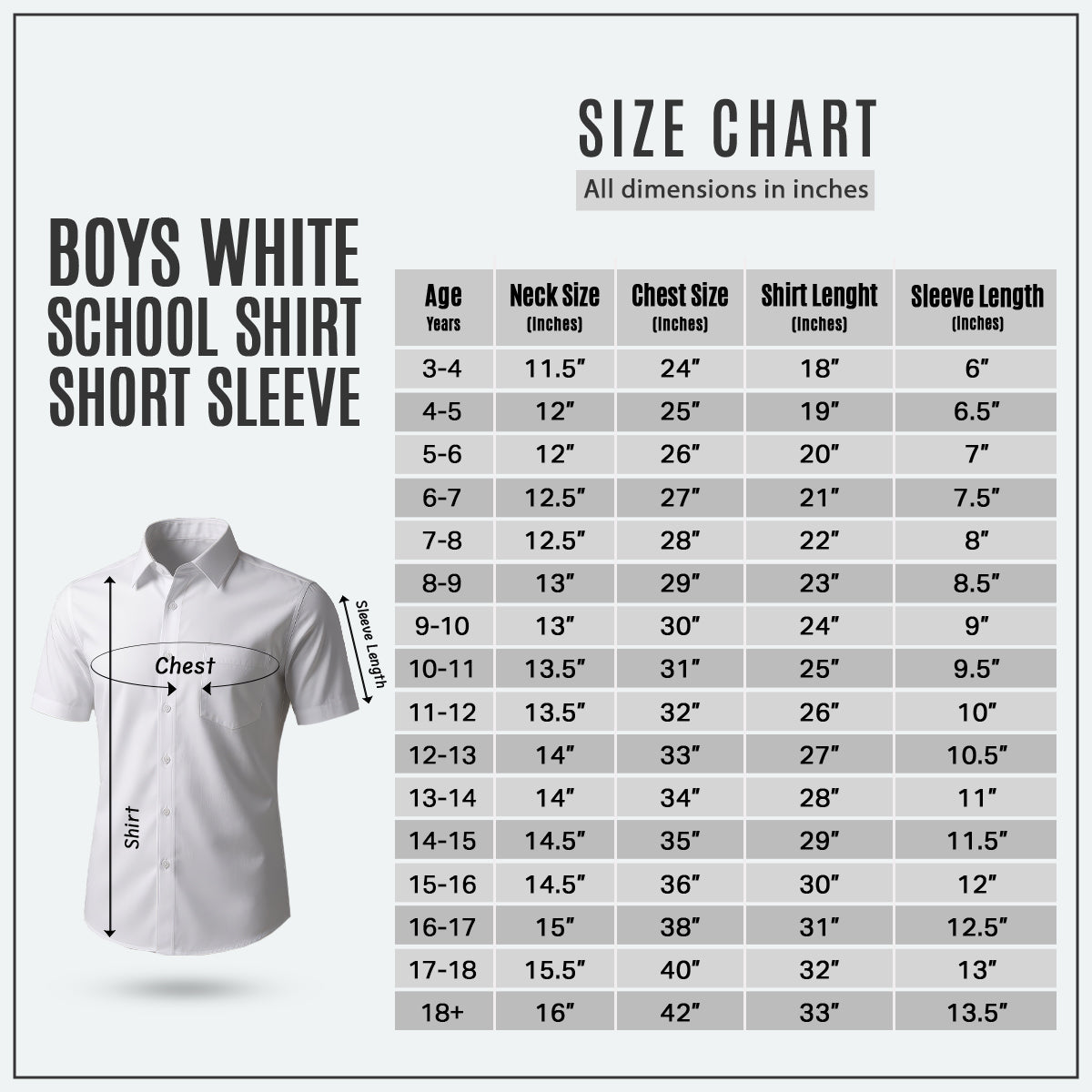 Boys White School Shirt Short Sleeve