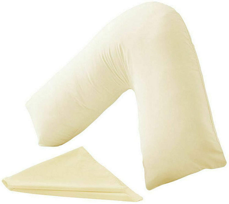 PC v shaped pillowcase cream