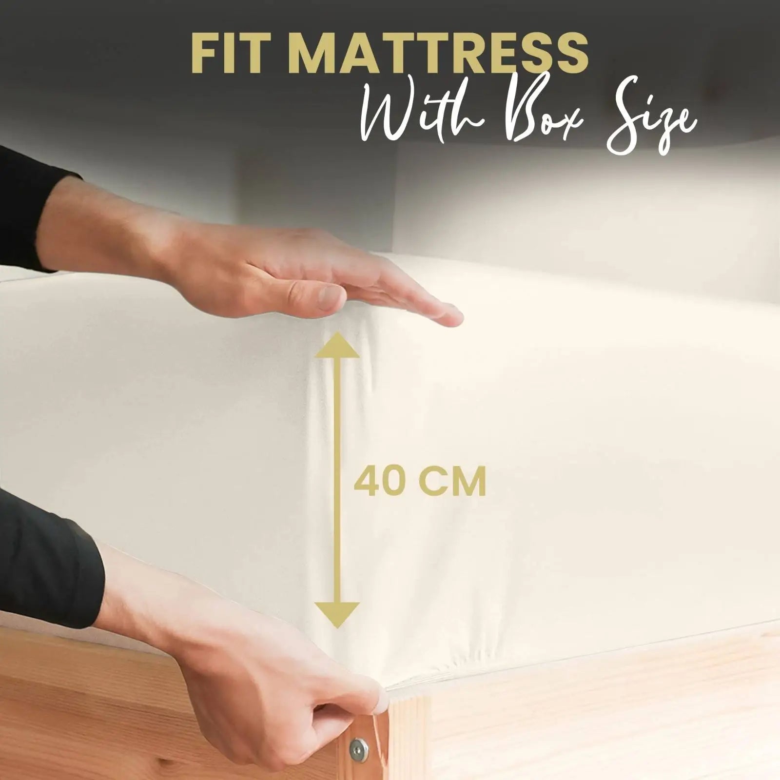 Pc deep pocket fitted sheets cream