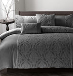 Damask Velvet Duvet Cover Set