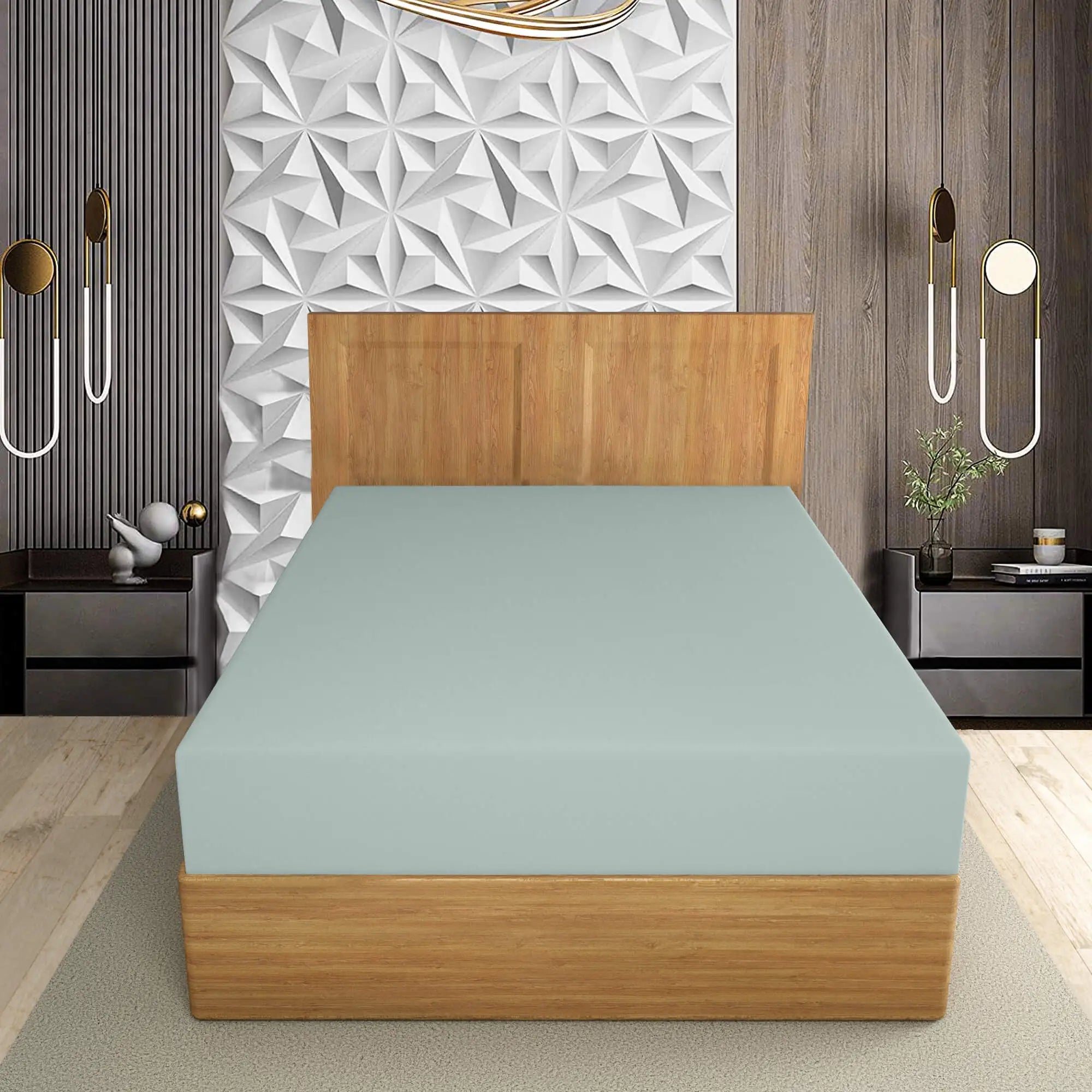 easy care PC extra deep fitted sheet duck egg