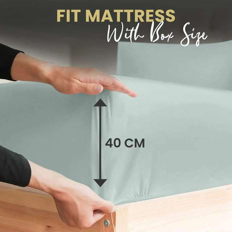 Pc deep pocket fitted sheets duck egg