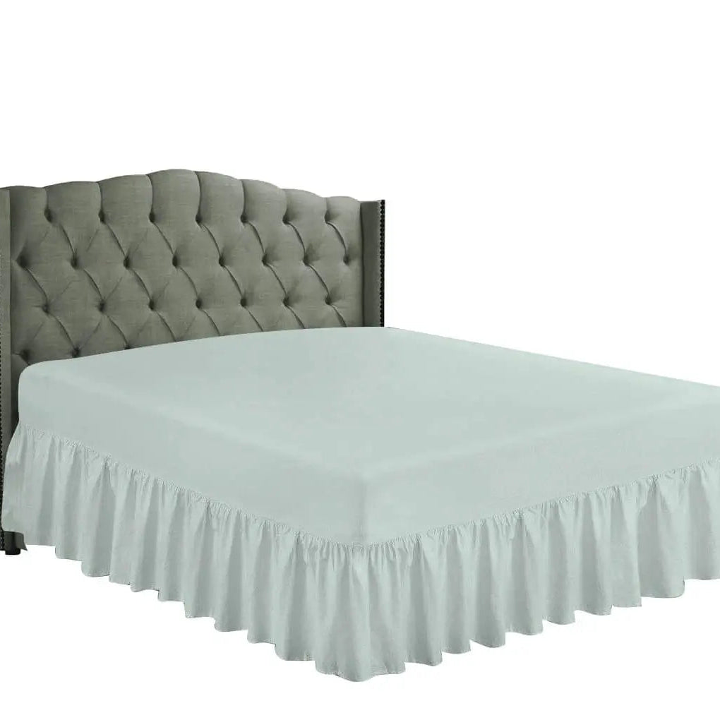 easy iron pc valance sheets duck egg