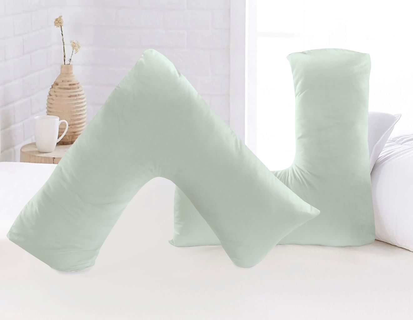 Brushed Microfibre V Shaped Pillow Cases | Pack of 2