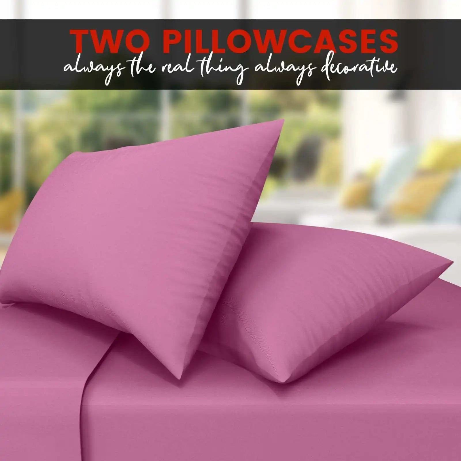 poly cotton pillow cases fuchsia