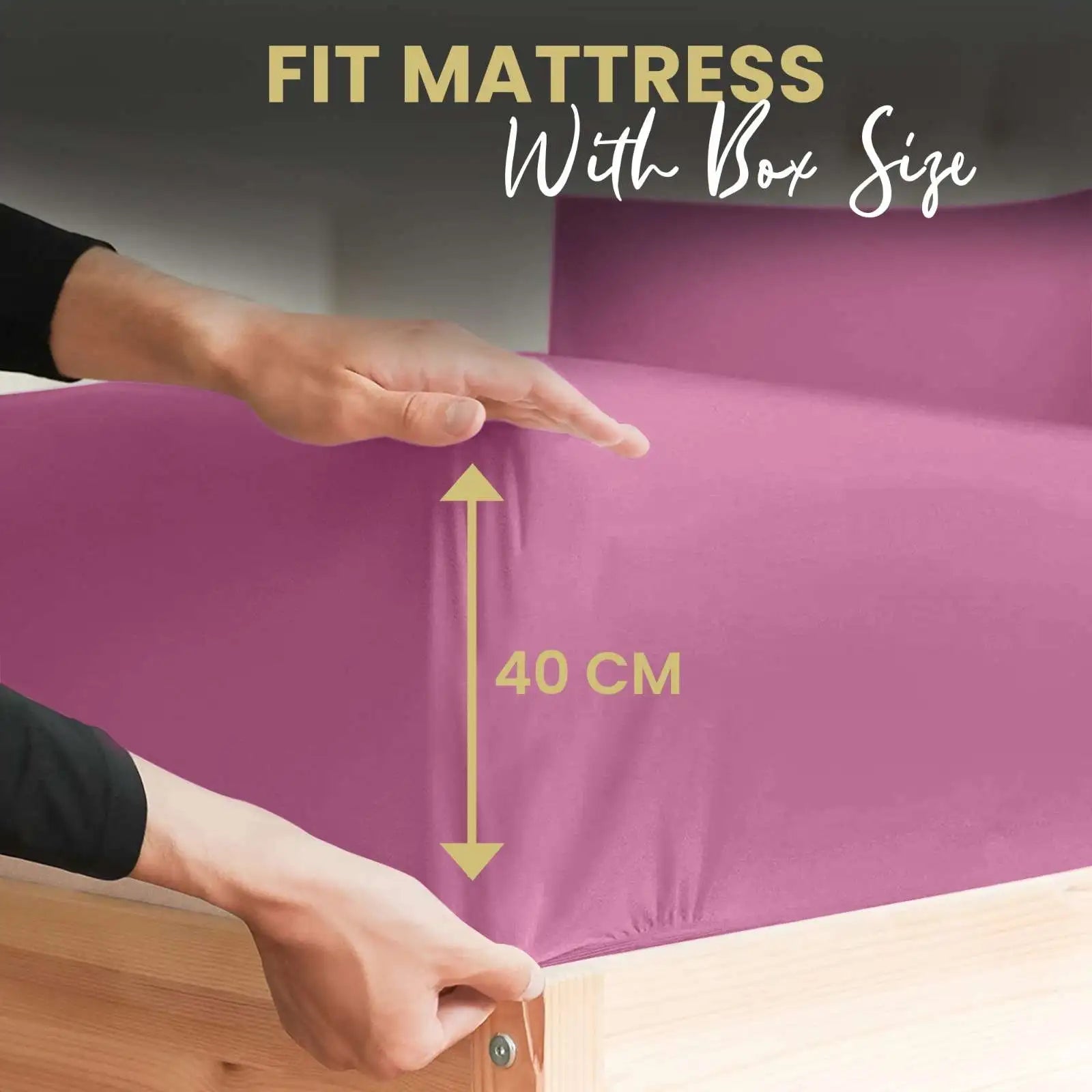 Pc deep pocket fitted sheets fuchsia