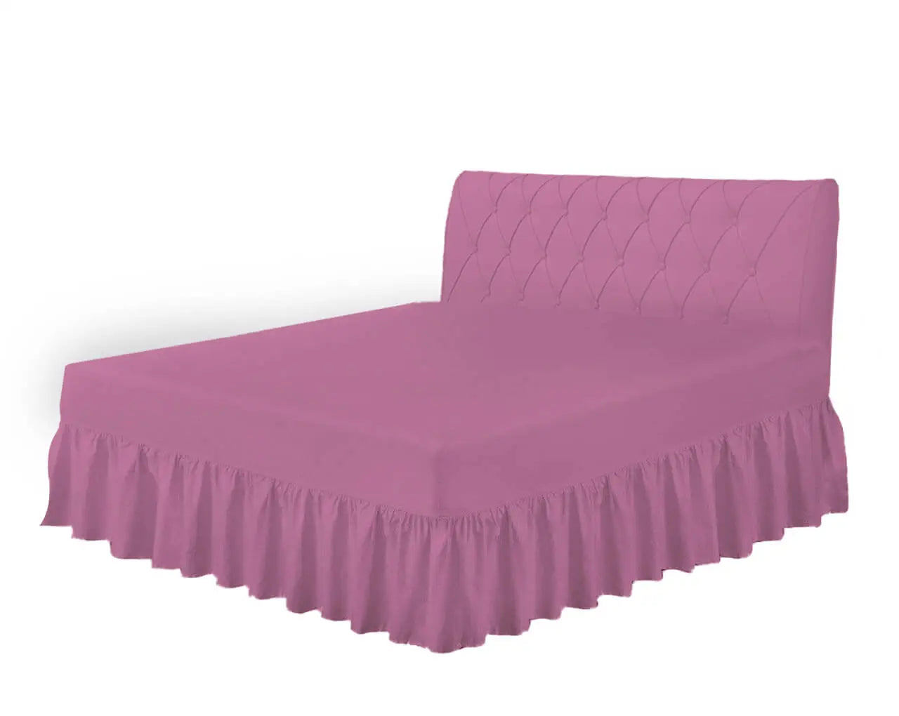 frilled fitted valance sheet fuchsia
