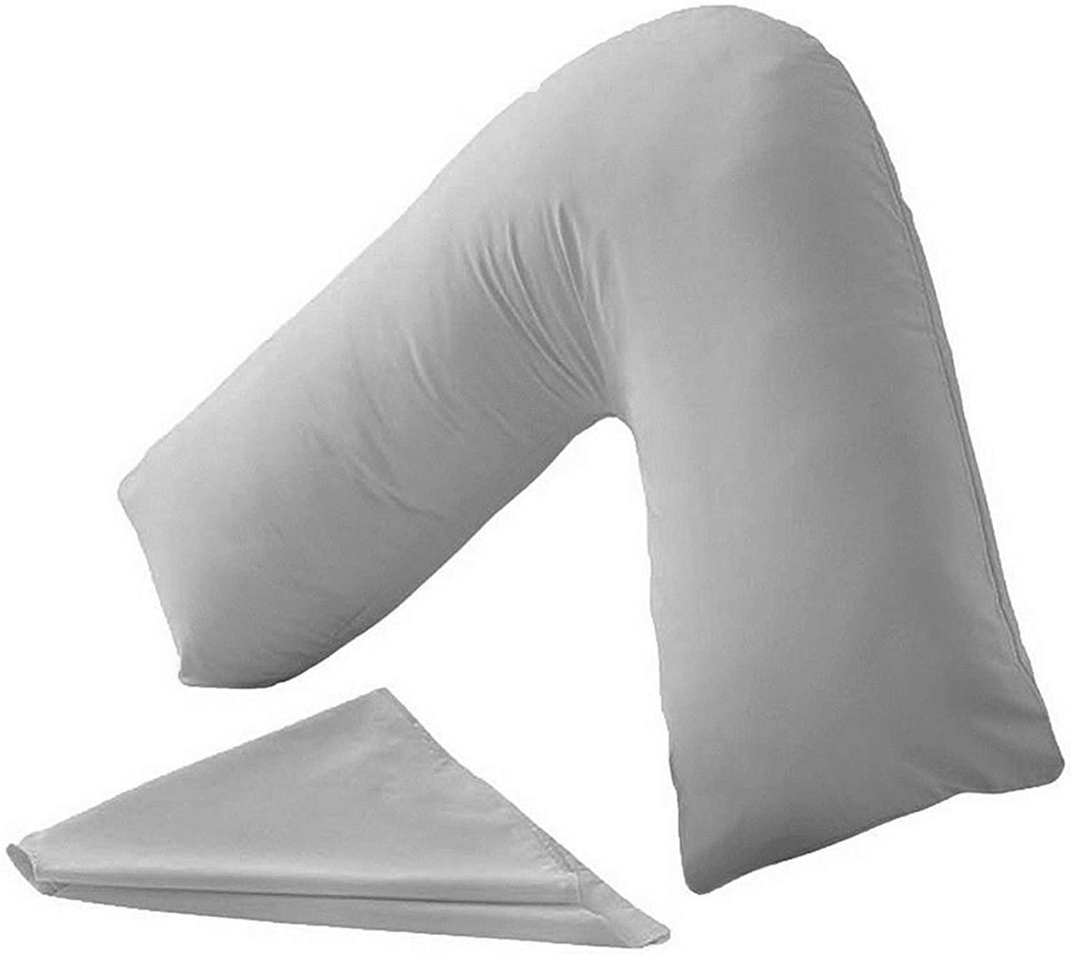 PC v shaped pillowcase grey