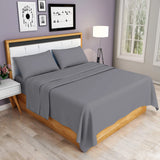 easy iron poly cotton flat sheet grey