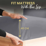 Pc deep pocket fitted sheets grey