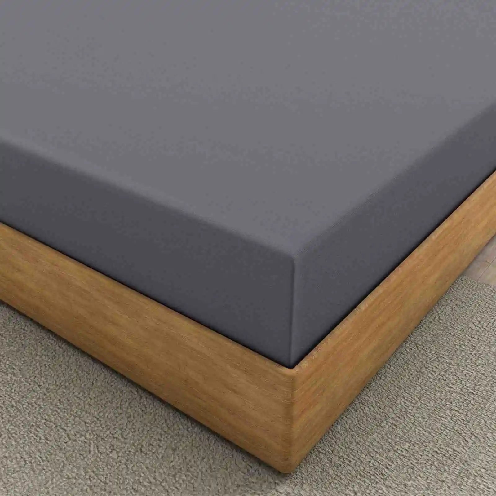 easy iron PC fitted sheet grey