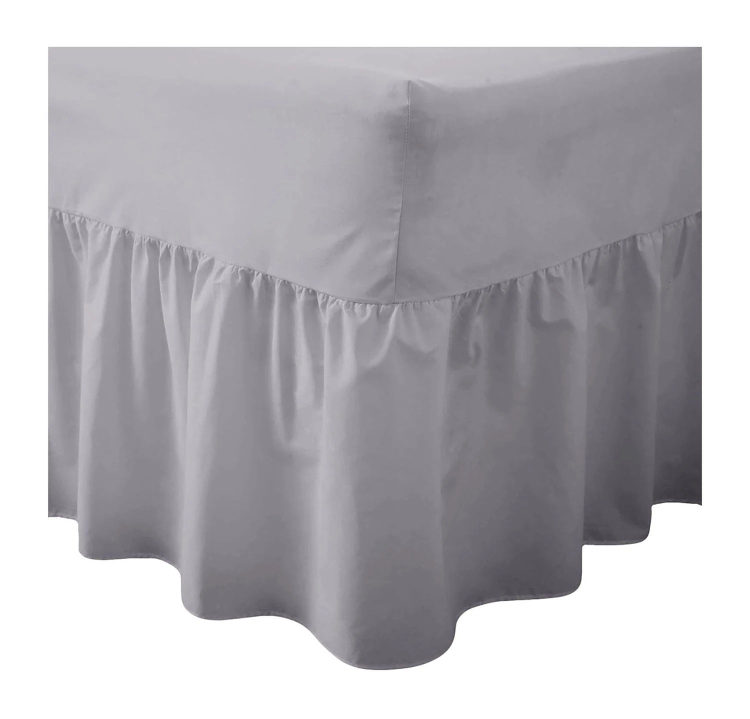 easy care valance sheets grey