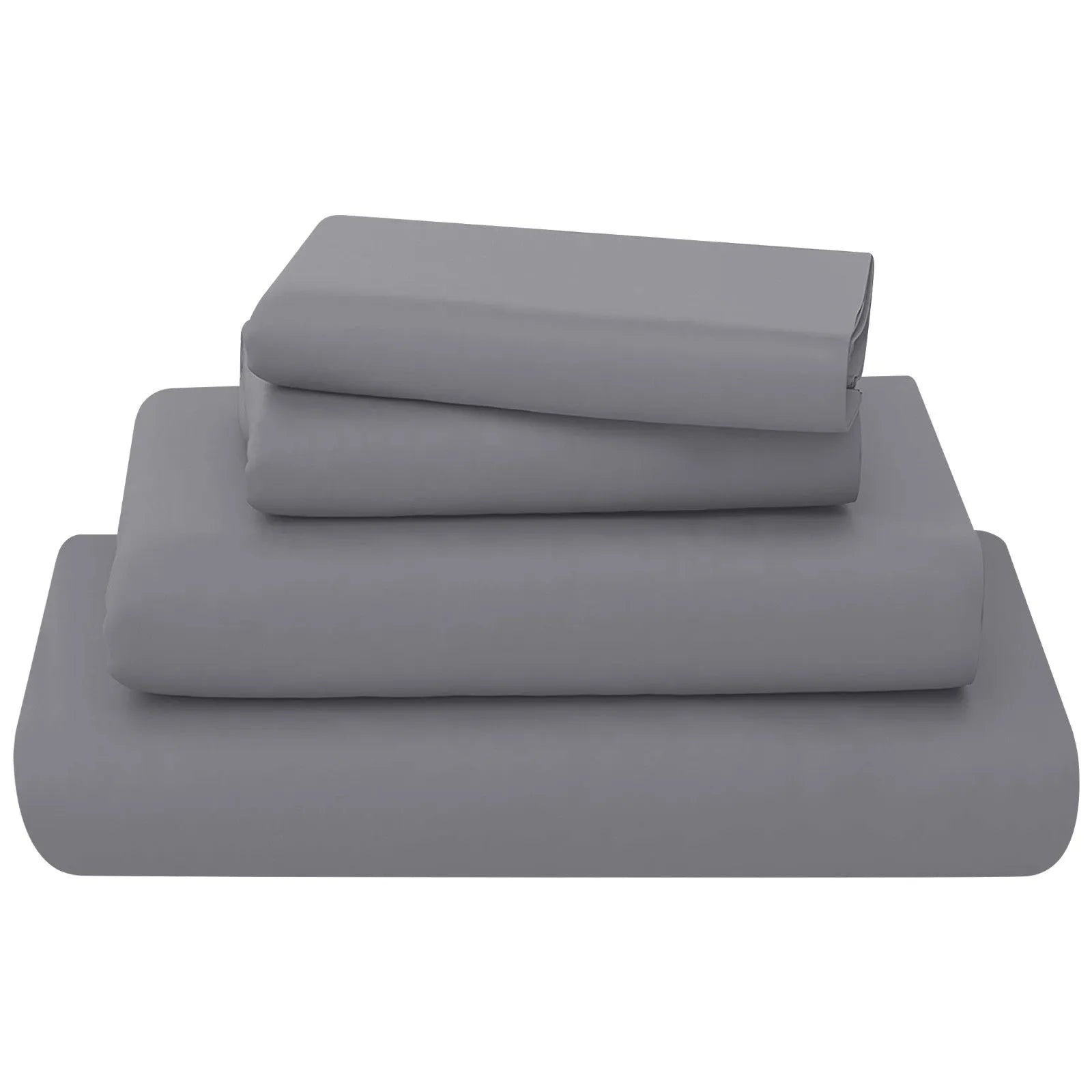 poly cotton sheets set grey