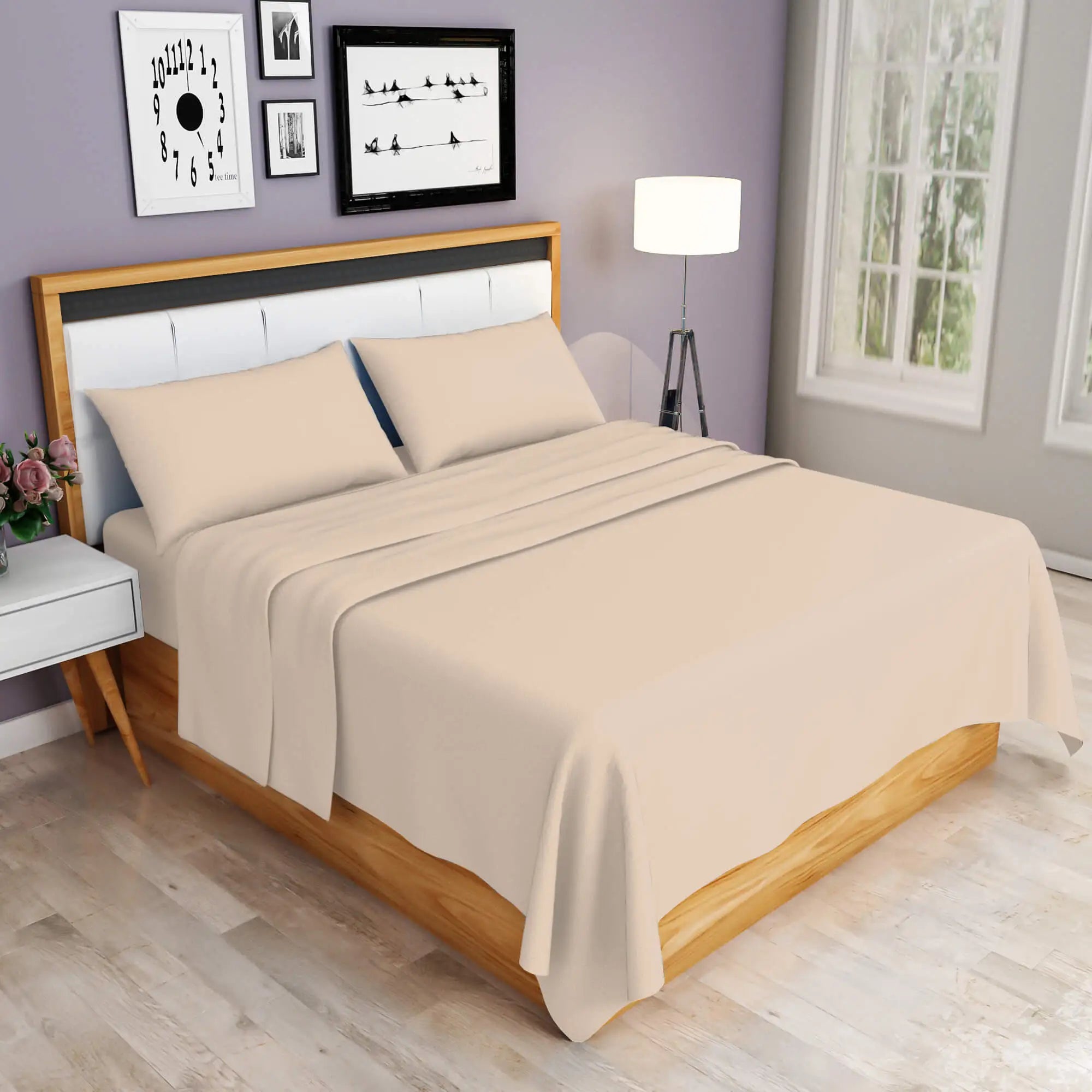 easy iron PC sheets set latte