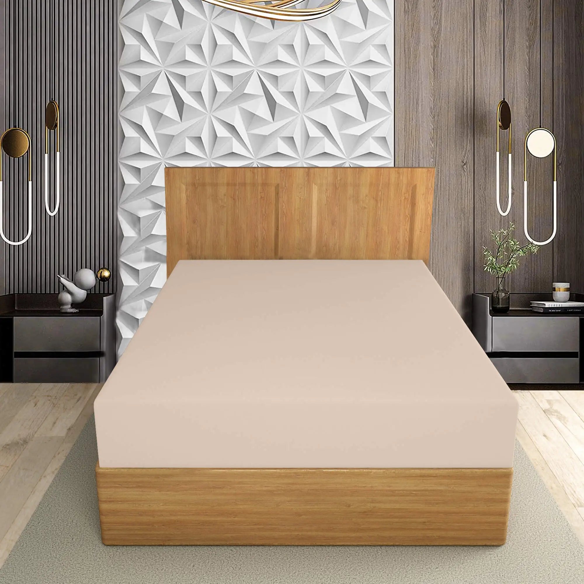 easy care PC extra deep fitted sheet latte