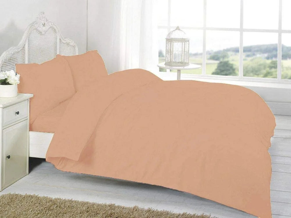 easy care poly cotton duvet cover set latte