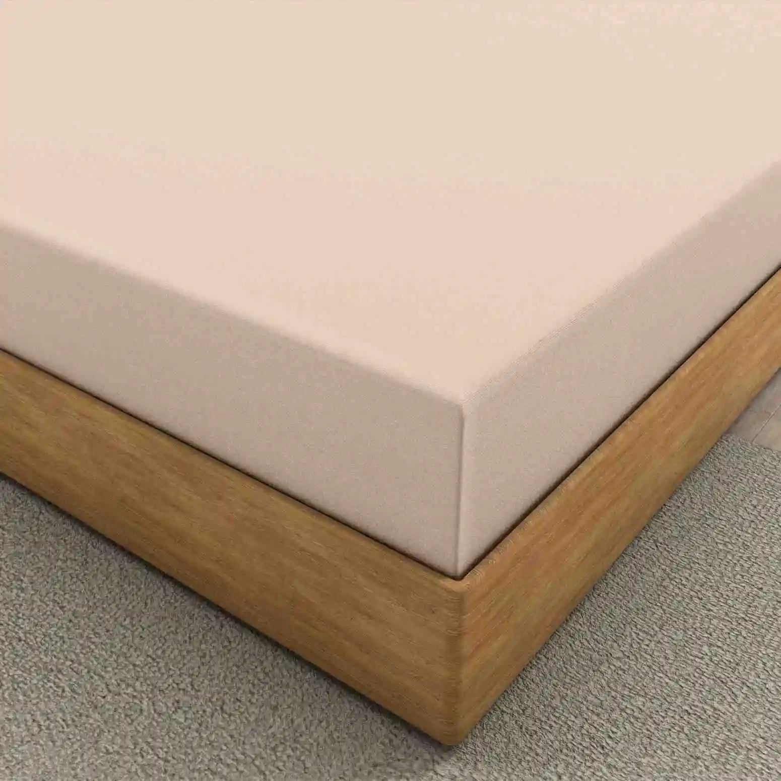 easy iron PC fitted sheet latte