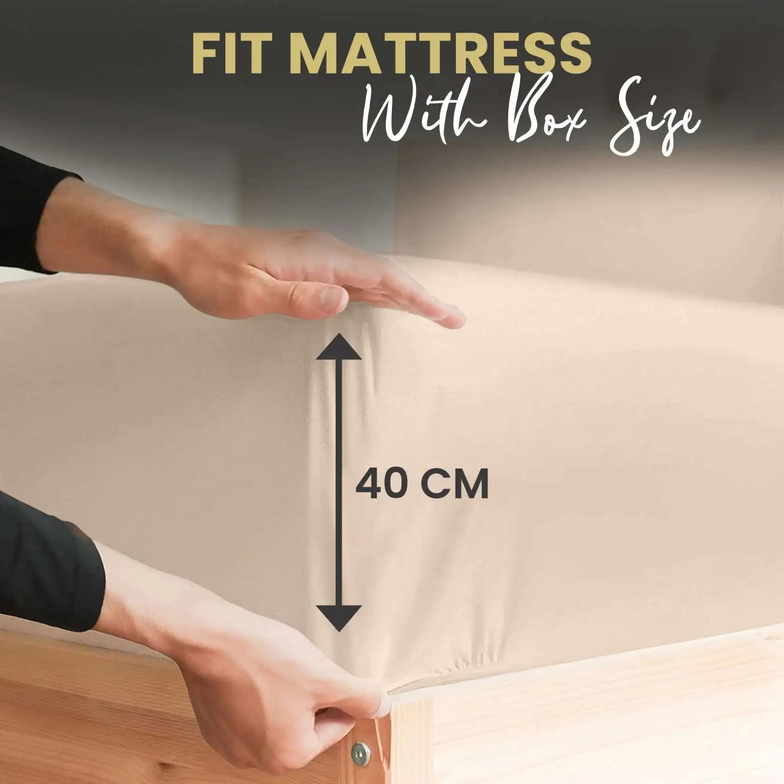 Pc deep pocket fitted sheets latte