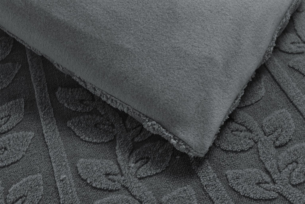 Leaves Teddy Fleece Duvet Cover Set | 3 Colours