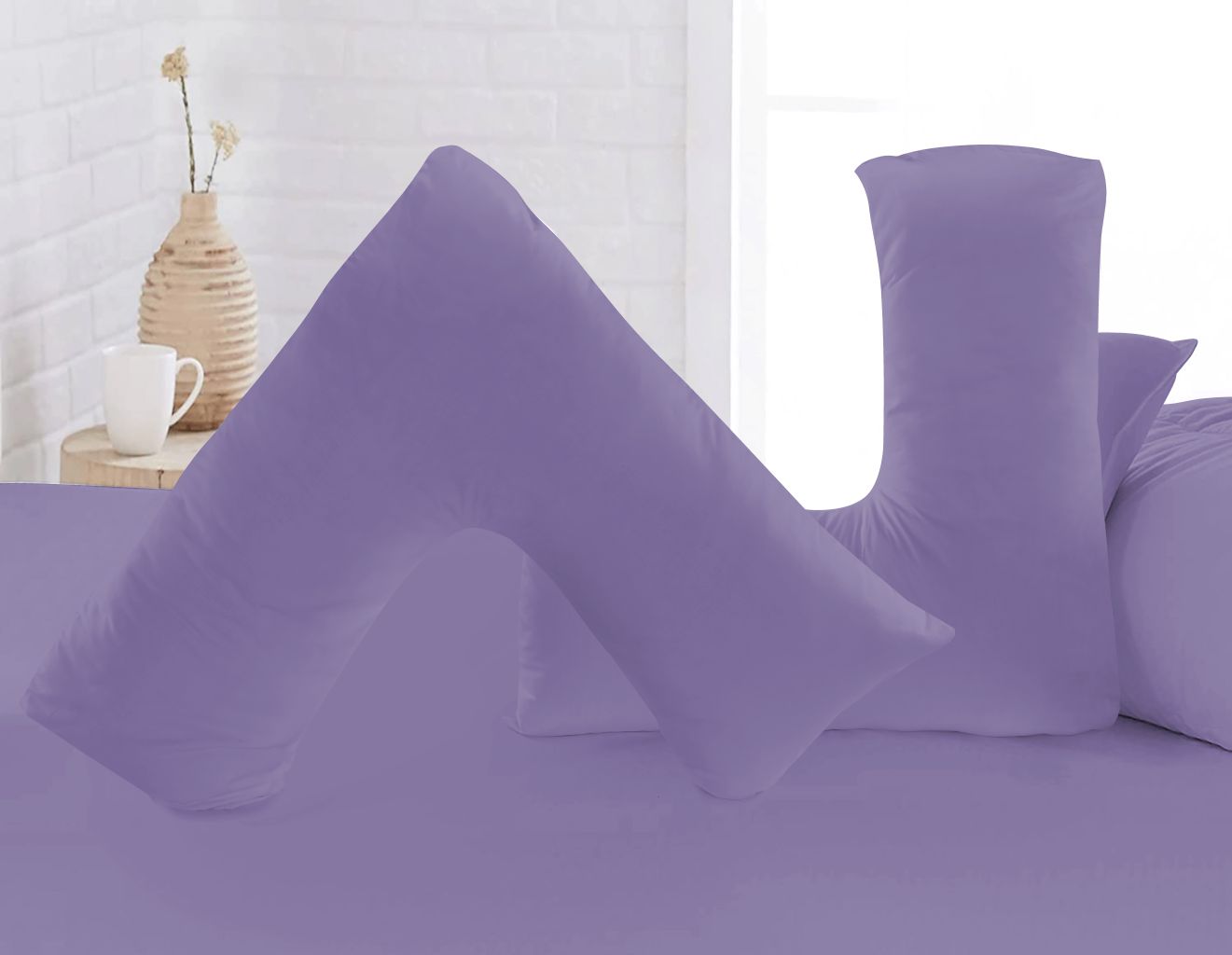 Brushed Microfibre V Shaped Pillow Cases | Pack of 2