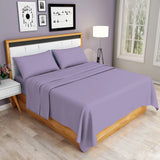 easy iron poly cotton flat sheet lilac