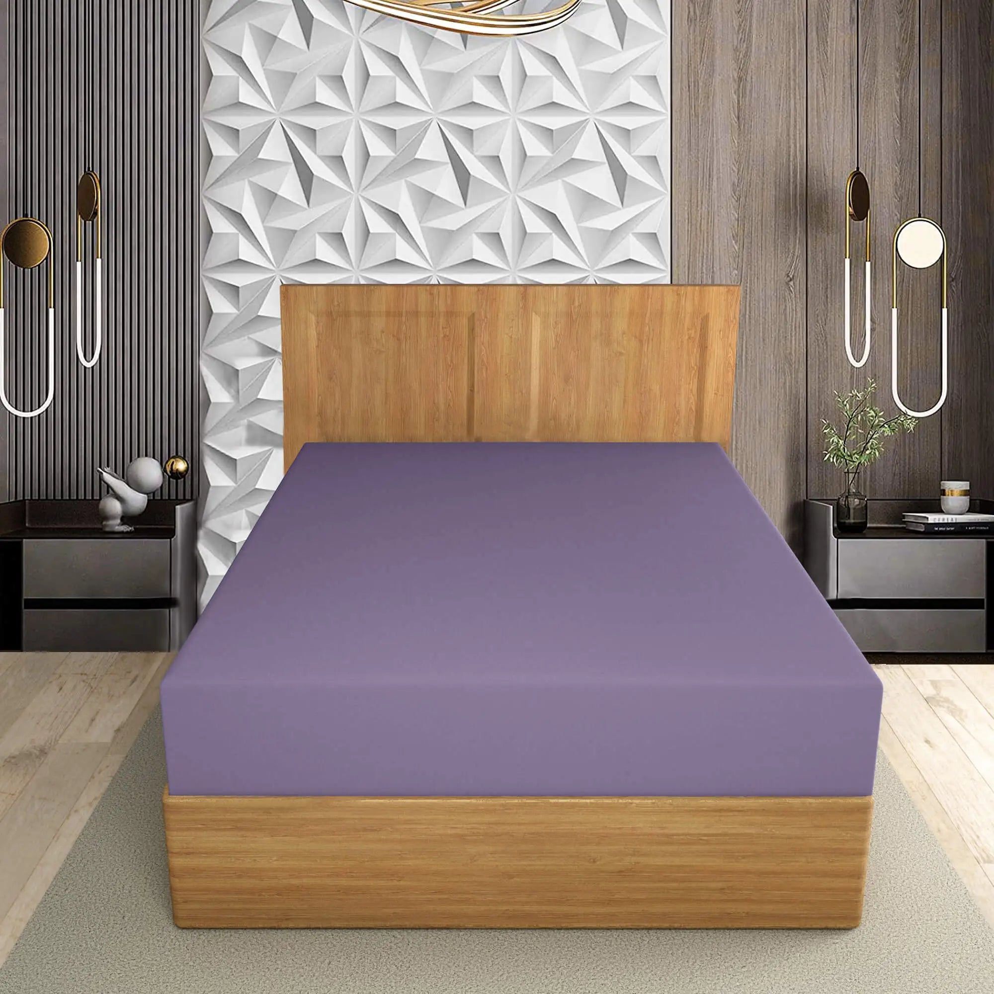 easy care PC extra deep fitted sheet lilac