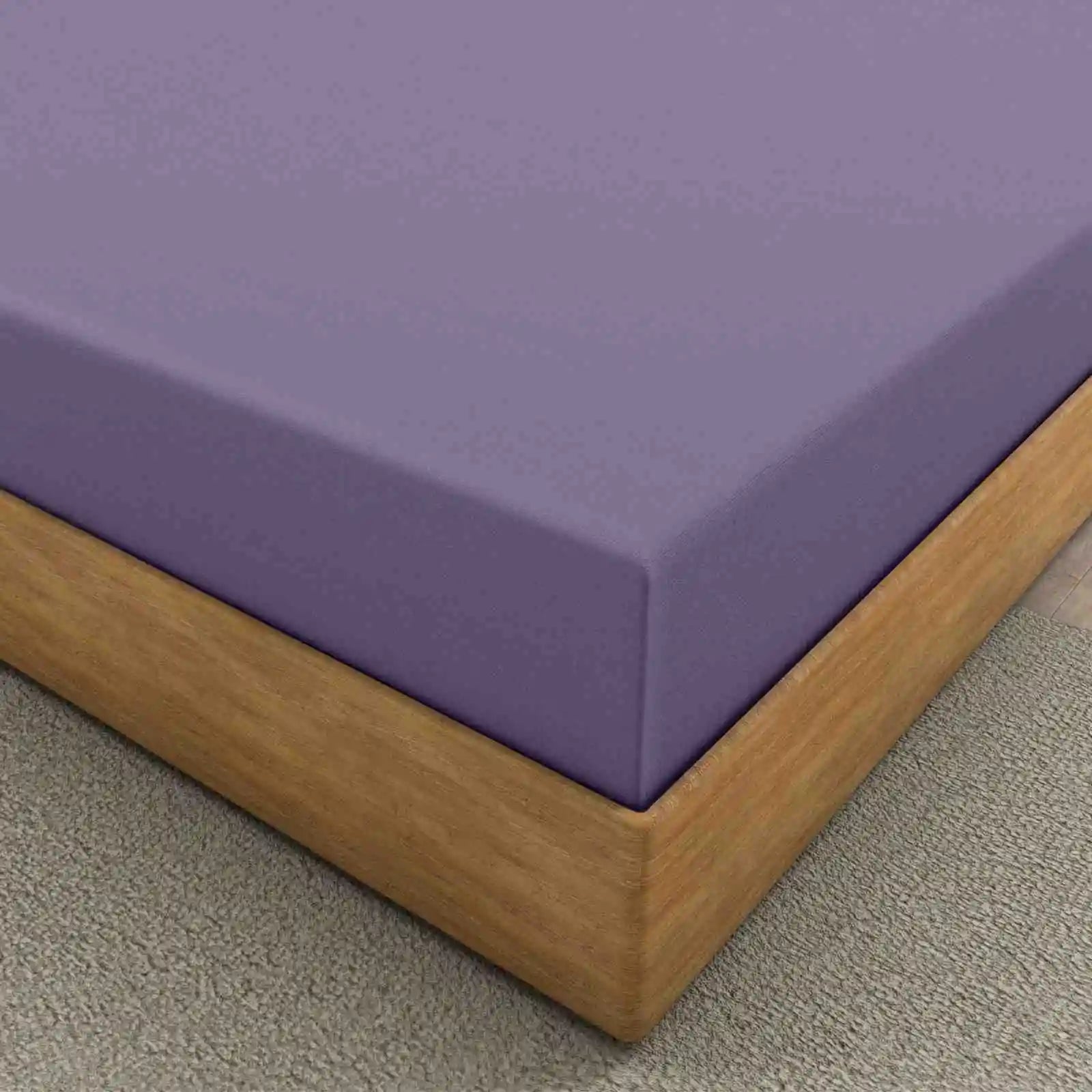 easy iron PC fitted sheet lilac