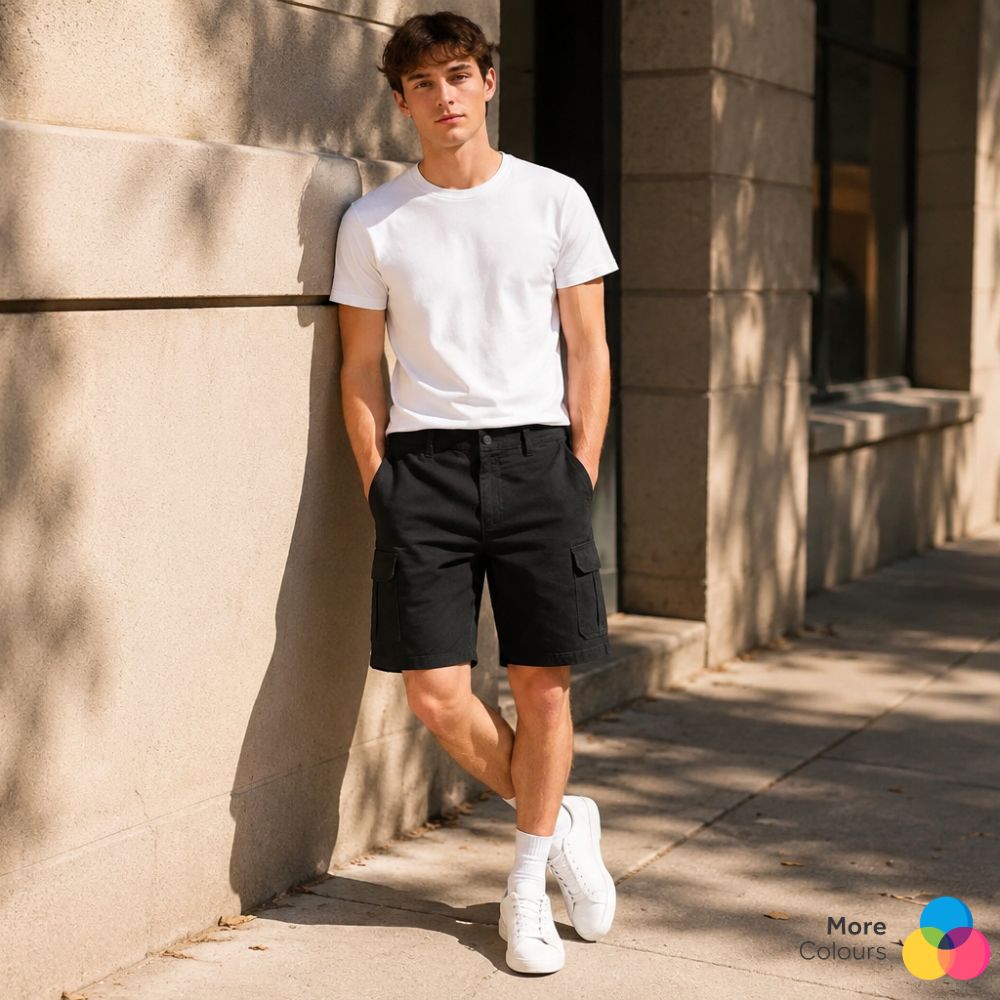Casual Cargo Shorts | Black & Navy