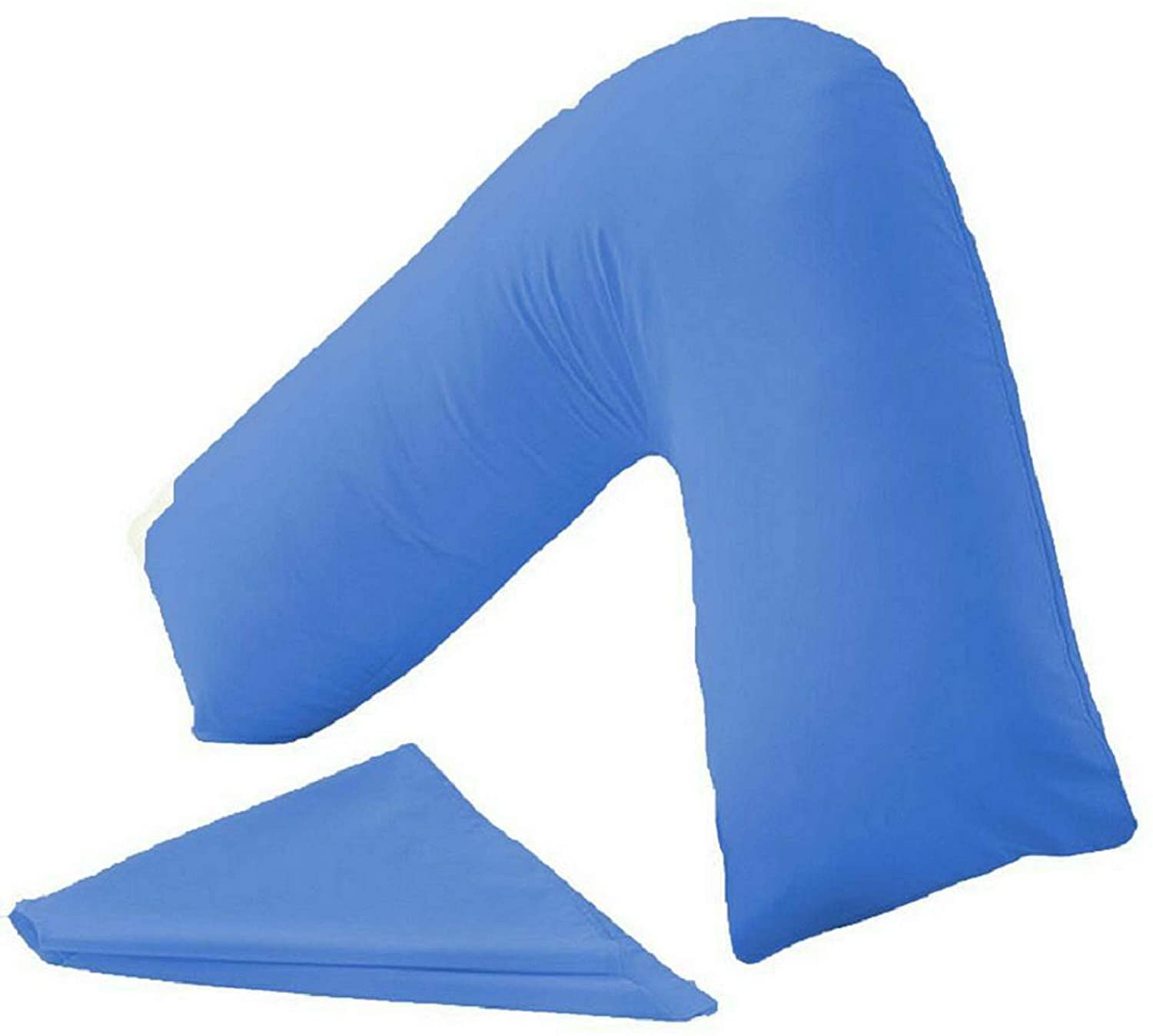 PC v shaped pillowcase midblue