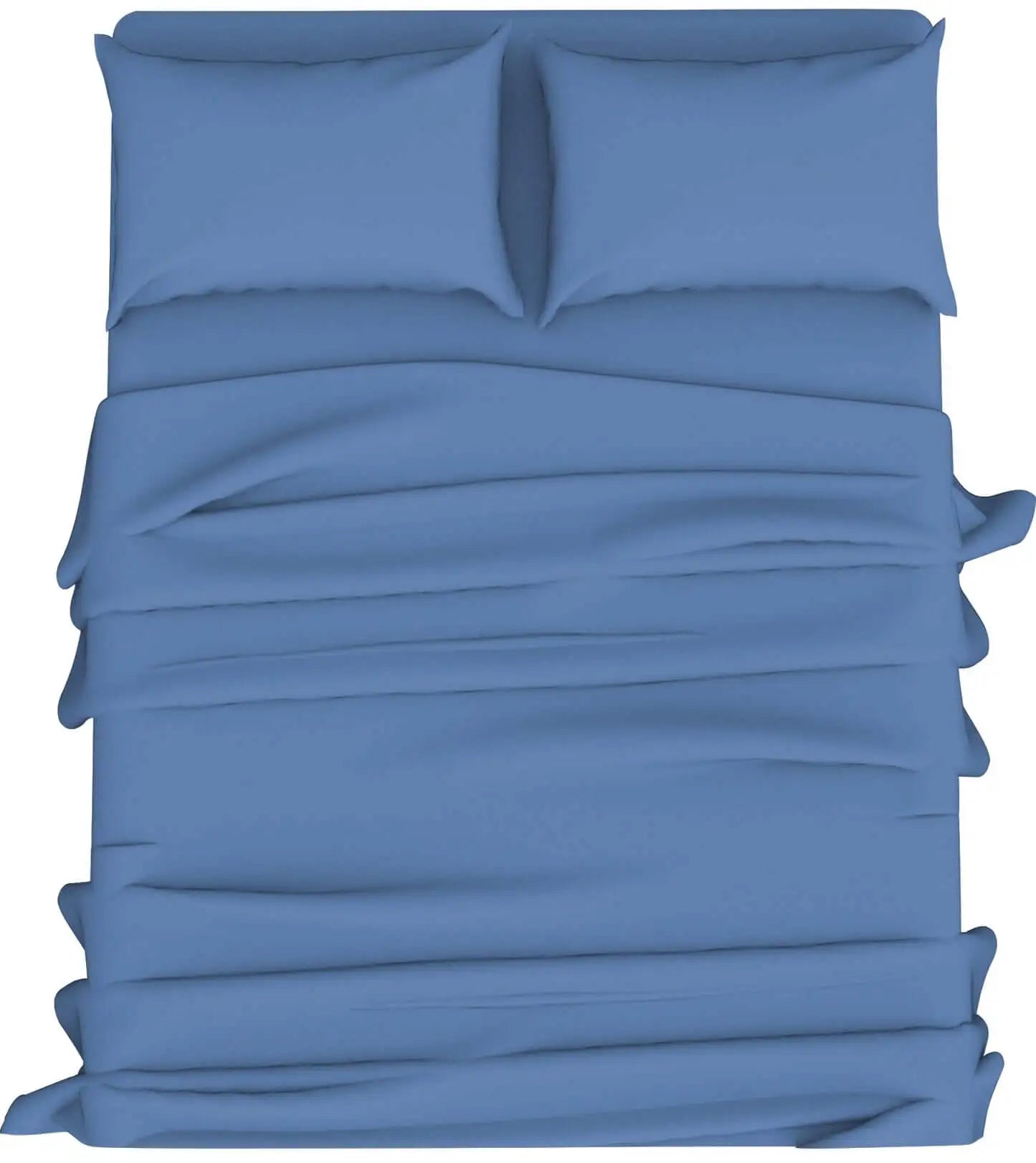 easy care PC sheets set midblue