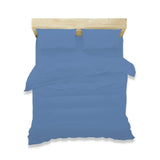 duvet cover set polycotton midblue