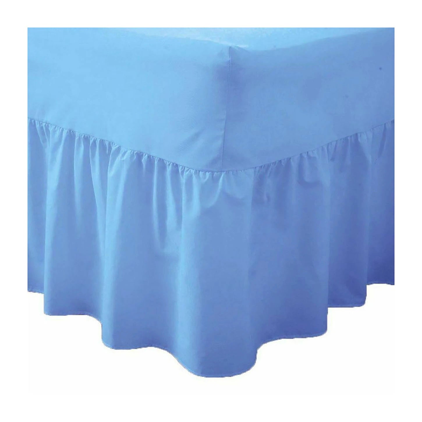 easy care valance sheets mid blue
